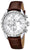 Festina Chronograph con correa de cuero marrón y esfera plateada