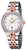 Festina Reloj de Mujer: brazalete de acero inoxidable en tono oro rosa, esfera plateada, bisel con piedras