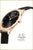 "Reloj de mujer con esfera negra y caja en oro rosa, correa de metal Milanesa"