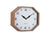 Karlsson Modern Factory Octagon KA6067BR Wecker Mokkabraun • Geräuschloses Sweep-Uhrwerk • Retro Oktagon-Design