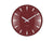 Karlsson Realista Dome KA6086RD Wanduhr Burgunderrot • Sweep-Uhrwerk • Gewölbtes Domglas