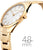 Reloj de mujer en tono dorado de perfil, con corona; grosor de 4,8 mm