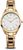 Reloj de mujer en tono dorado con esfera blanca y brazalete de eslabones en tono dorado