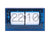 Klapp-Tischuhr aus Acryl, dunkelblau, Klappzahlen 22 und 10