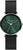Reloj de mujer Jacob Jensen con esfera verde y correa de cuero negra
