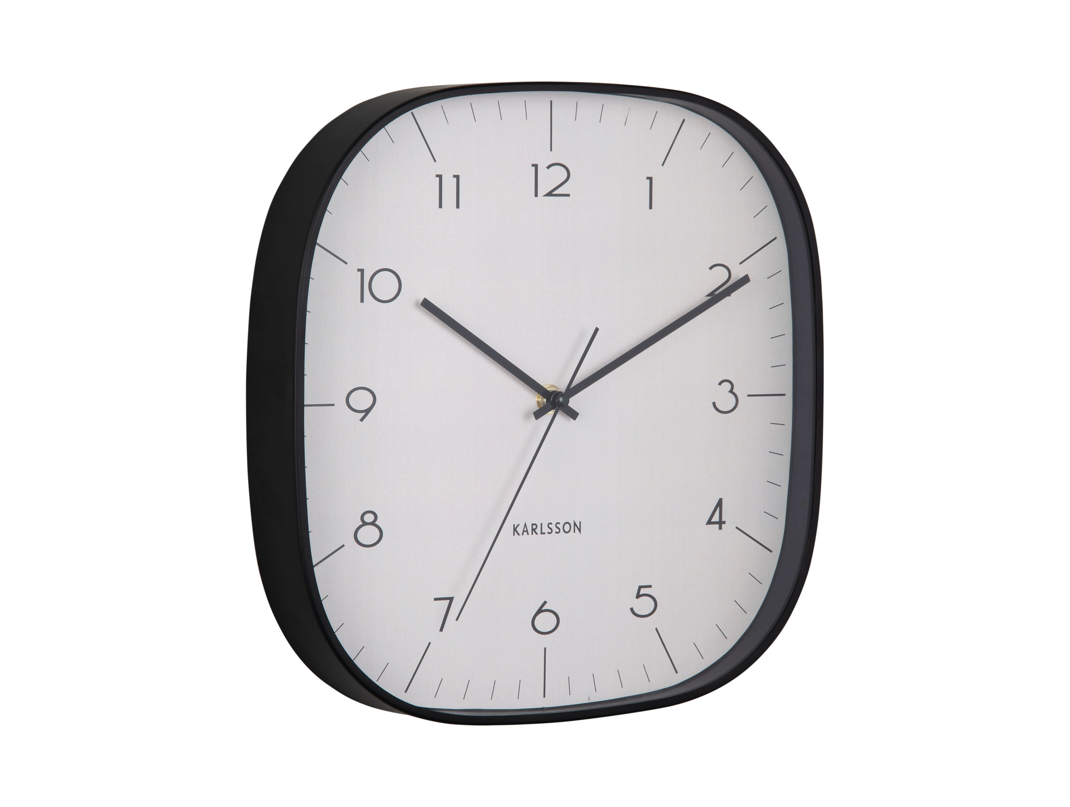 Karlsson Grato Cuadrado KA6113WG Wanduhr Warmgrau • Geräuschloses Sweep-Uhrwerk • Modernes Aluminiumdesign