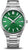 Reloj Bering para hombre con esfera verde, pulsera y manecillas de acero inoxidable plateado
