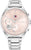 Reloj Tommy Hilfiger para mujer con correa de acero inoxidable plateada, esfera redonda y fase lunar