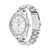 Damenarmbanduhr Tommy Hilfiger TH85, seitliche Ansicht in Silber mit Kristallapplikationen