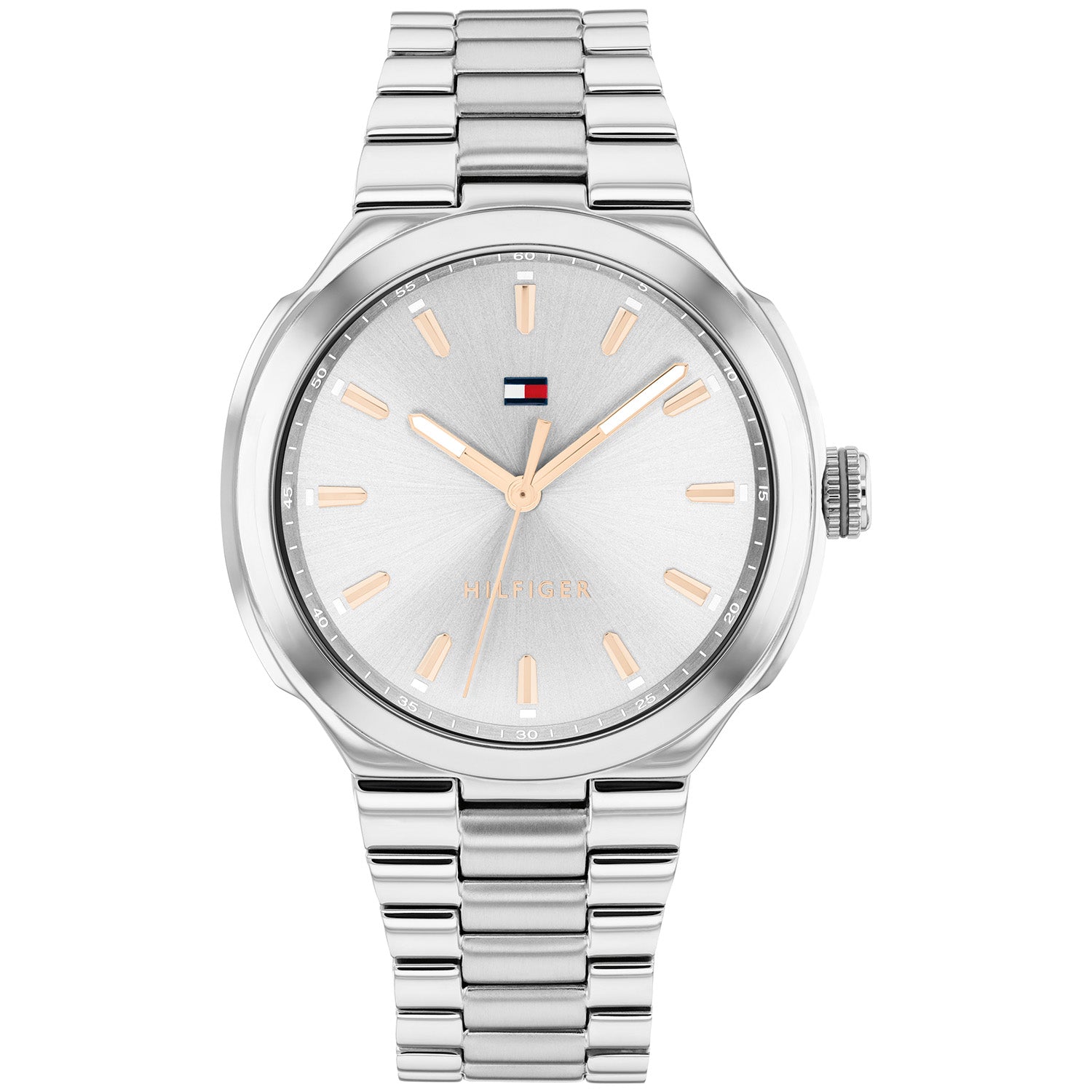 Damenarmbanduhr Tommy Hilfiger Georgia mit silbernem Edelstahlband und Mineralglas