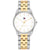 Tommy Hilfiger Jade Damenarmbanduhr mit weißem Zifferblatt und zweifarbigem Metallarmband