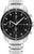 Reloj Tommy Hilfiger para hombre con esfera negra y correa de acero inoxidable, cronógrafo.