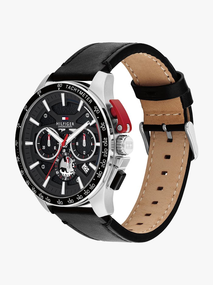 Tommy Hilfiger Bank 1792258 Herrenuhr • Skelett-Chronograph • Mineralglas