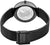 Reloj de mujer con tapa trasera grabada y cierre de pulsera Milanesa, caja redonda negra