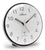 Despertador Atlanta Funk, reloj analógico redondo con esfera blanca, bisel negro y manecillas doradas
