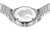 Fondo de reloj de mujer de acero inoxidable con mapa del mundo grabado y cierre