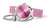 "Reloj de mujer con correa milanesa rosa, esfera redonda rosa y detalles plateados"