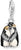 Colgante Charm Pingüino en óptica 3D, plata de ley 925, con pequeña anilla para colgar