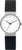 Reloj Jacob Jensen para hombre con correa de silicona negra y caja plateada, esfera blanca