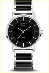 Reloj de pulsera para mujer con esfera negra, bisel redondo y pulsera de metal plateado