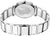 Reverso del reloj de mujer con estampado de mapa del mundo, pulsera de cerámica plateada.