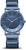 Reloj de mujer con esfera azul y correa de cerámica, caja redonda