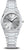 Reloj Bering para mujer con correa de metal plateado, esfera redonda e índices