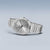 Pulsera para hombre con esfera plateada y brazalete de metal, caja redonda
