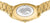 Fondo de reloj de oro para hombre con mapa del mundo y correa milanesa