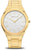 Reloj dorado para hombre con esfera blanca y correa milanesa