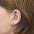 Pendientes de estrella de la Princesa Lillifee con piedras de color azul claro, rosa y blanco en la oreja, de color plateado