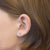 Pendientes de princesa Lillifee en la oreja: estrella pequeña, plateada con pedrería rosa