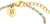 Pulsera con cierre de mosquetón y colgante redondo con inscripción, rosa/turquesa