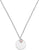 Collar con cadena plateada y colgante redondo con detalle de corazón