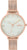 Reloj s.Oliver para mujer: correa de malla en tono oro rosa, esfera color crema