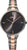 Reloj s.Oliver para mujer con esfera oscura y brazalete bicolor de eslabones, agujas en tono oro rosa
