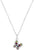 Collar plateado para niños con colgante de mariposa y piedras de colores