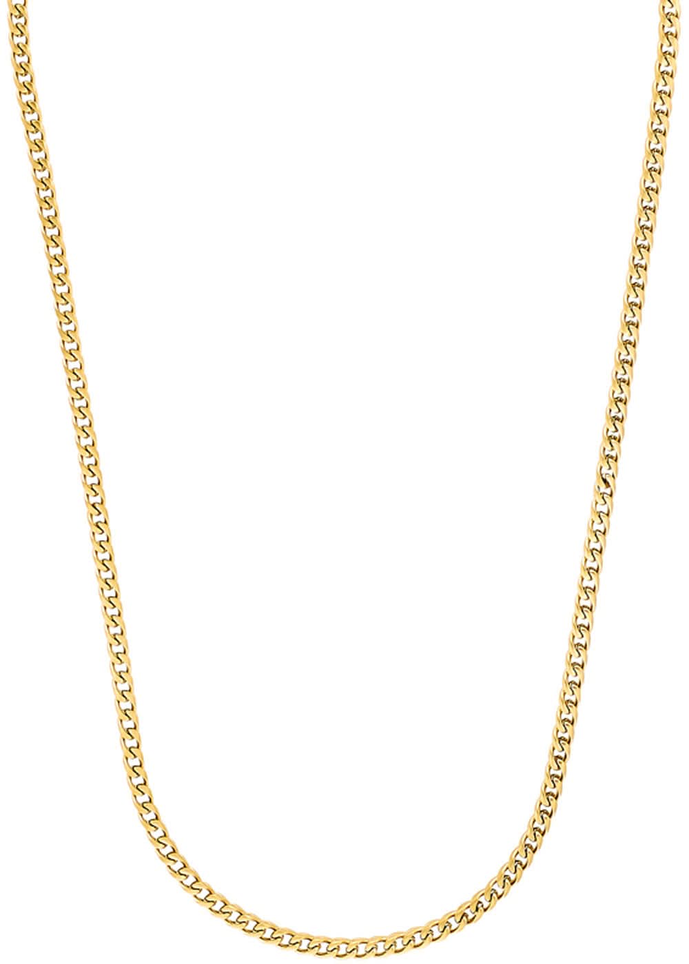 Collar de cadena de armadura dorada, eslabones planos de doble estilo