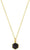 "Collar con colgante cuadrado de s.Oliver Jewelry, cadena dorada con piedra oscura"