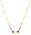 Collar dorado con cuentas moradas y colgante de estrella amarilla
