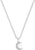 Collar de plata con colgante de luna y estrella, cadena fina
