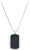 Collar con colgante de placa militar (s.Oliver Jewelry), placa negra, cadena plateada