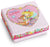 Caja de joyería rosa con ilustración de la princesa Lillifee y flores de colores