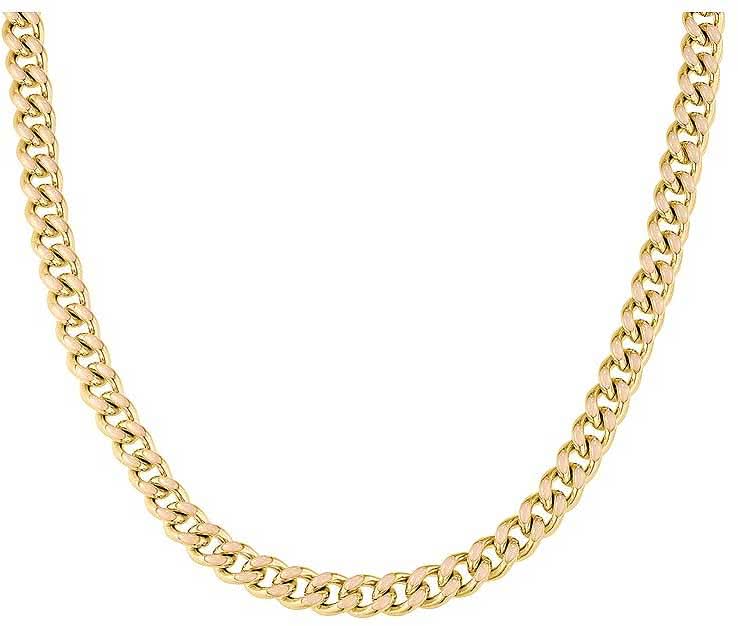 Collar de eslabones gruesos tipo barboquejo en color dorado