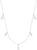 "Collar con cadena plateada y colgante de perlas, elementos de joyería en forma de gota"