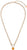 Collar con colgante de piedra, cadena de eslabones en oro rosa y colgante cuadrado