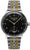 Reloj de mujer con esfera negra y pulsera bicolor de acero inoxidable