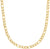 Collar Figaro en oro con cadena de eslabones y conectores planos