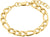 Pulsera Figaro en tono dorado con eslabones y cierre de mosquetón, s.Oliver Jewelry.