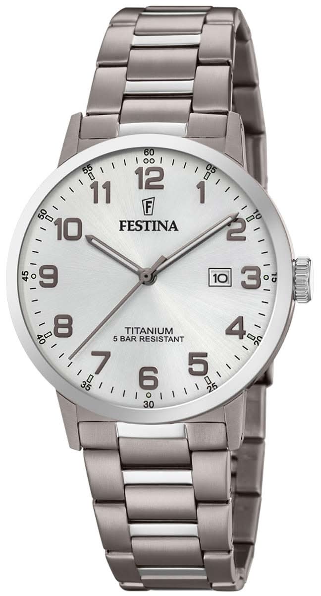 Pulsera de plata para hombre con esfera redonda, brazalete de metal y visualización de fecha